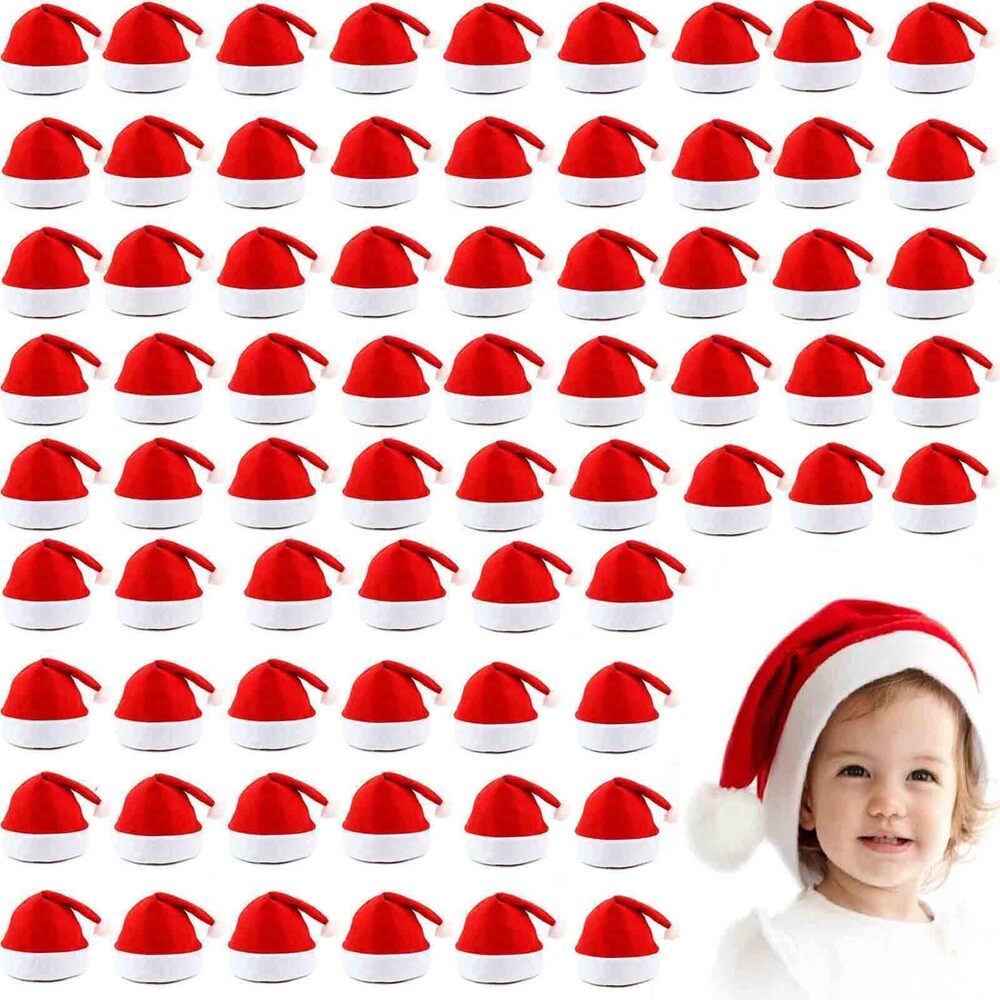 9544 Santa Hats Bulk for Adults,48pcs Christmas Hats Adults Universal Fit